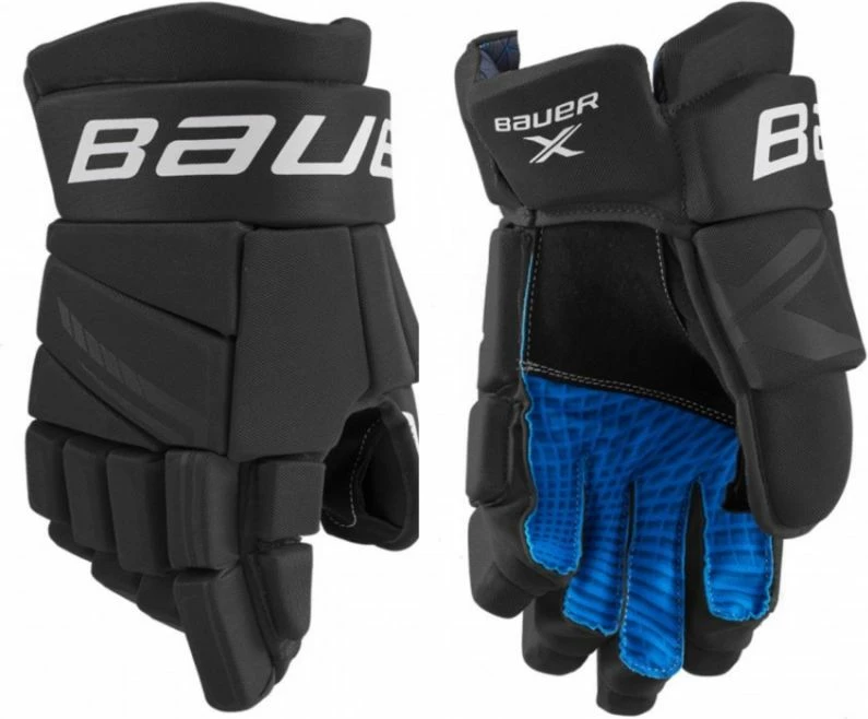 Doreza hokeji për meshkuj Bauer, të zeza/të kaltra