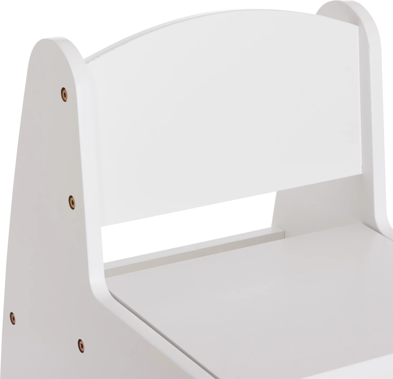 Karrige fëmijësh me hapësirë për ruajtje, model Ricki, dru i bardhë, FH18343.03, 33x43x47cm