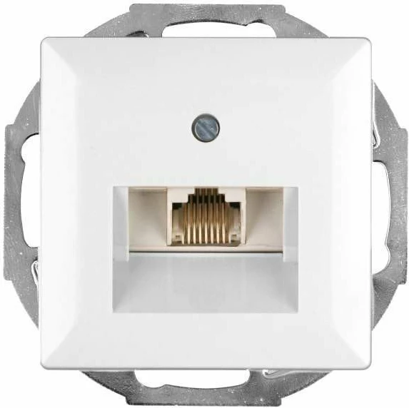 Prizë rrjeti Abex RJ45 Cat6 UTP, 1-port, e bardhë