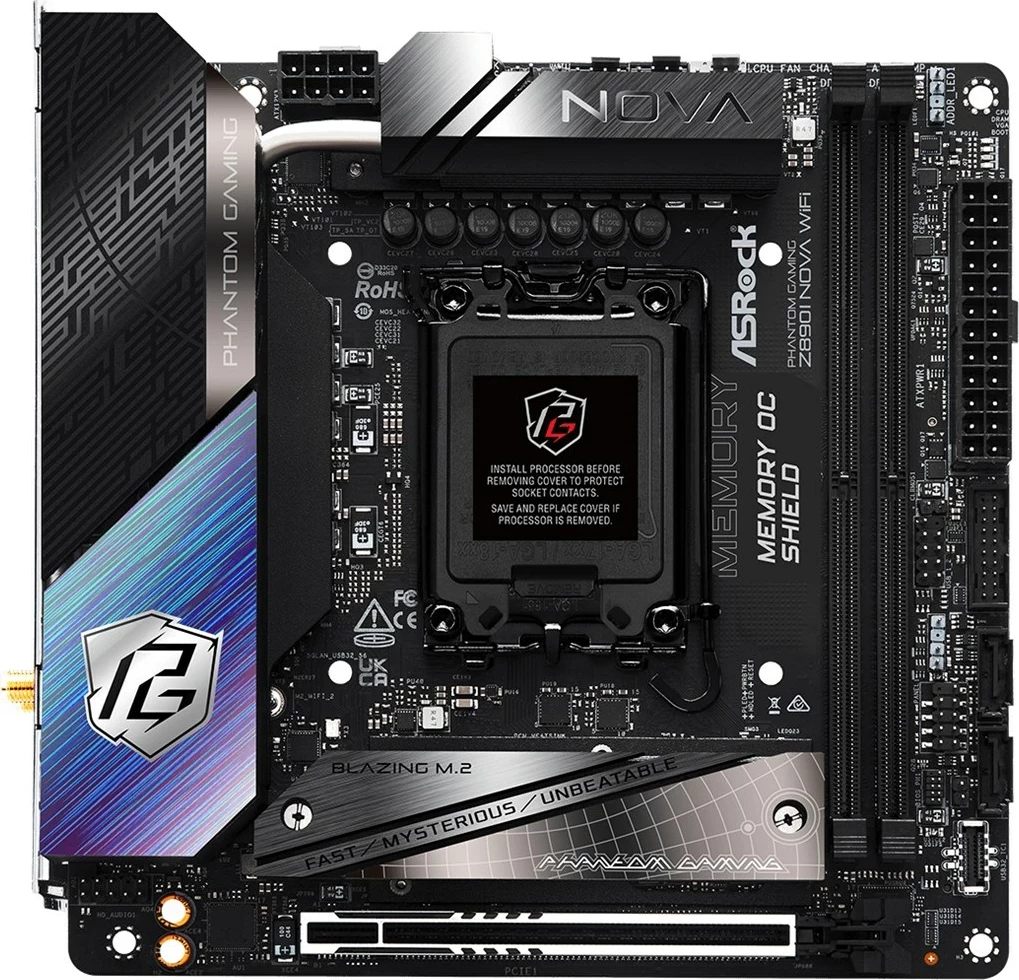 Pllakë amë Asrock Phantom Gaming Z890I Nova WiFi, mini ITX, Socket LGA 1851, e zezë