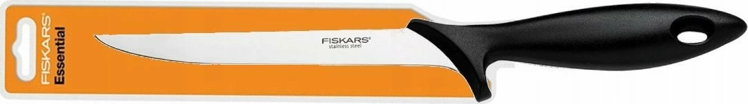 Thikë filetuese Fiskars Essential 1065567, teh 18 cm, çelik inox, dorezë polipropileni, e zezë