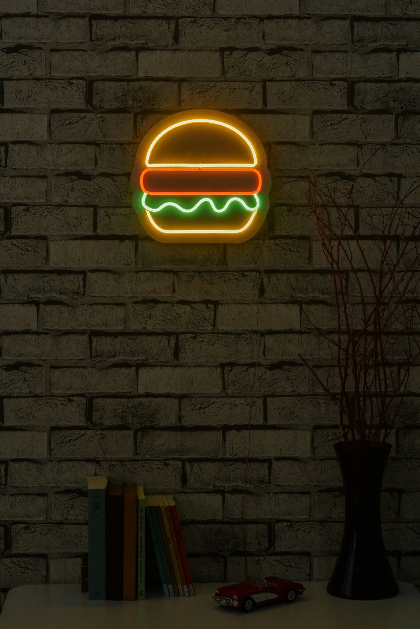 Dritë dekorative LED, plastikë, hamburger, shumëngjyrëshe
