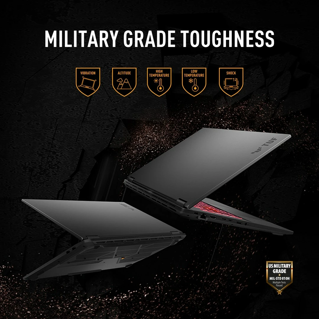 Laptop gaming ASUS TUF Gaming A18 FA808UM-S9058, 18", AMD Ryzen 7, 16 GB RAM, 512 GB SSD, NVIDIA RTX 5060, Gri