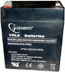 Bateri Gembird BAT-12V5AH, 12V, 5Ah, e zezë