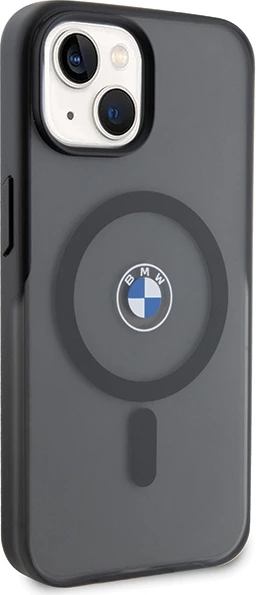 Mbështjellës BMW Signature MagSafe për iPhone 15 Plus / 14 Plus, i zi