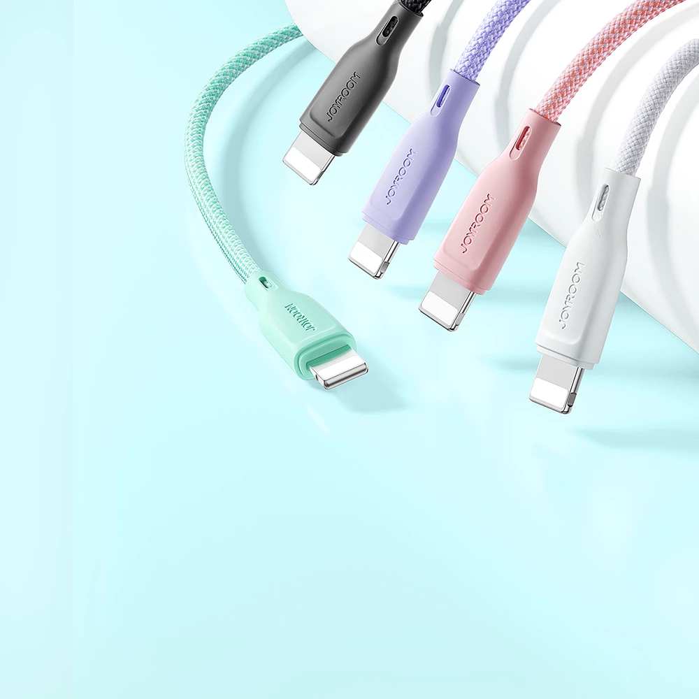 Kabllo Joyroom Multi-Color Series S-A34, USB-A në Lightning, 1m, 3A, e zezë