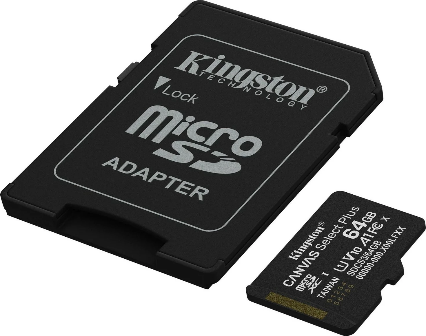 Kartelë memorie Kingston Canvas Select Plus microSD Gen3 64GB me adapter SD