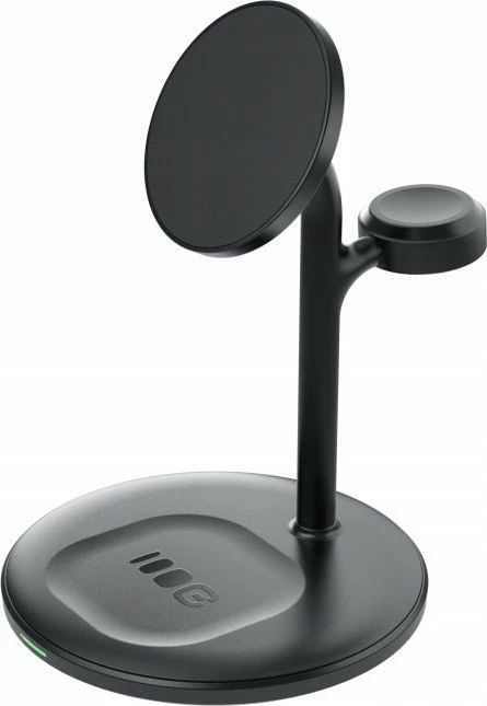Karikues wireless 3-në-1 MagSafe Green Cell MagScape MSST-GC-3IN1-B, 15W për telefon, USB-C, kabllo 1m, i zi