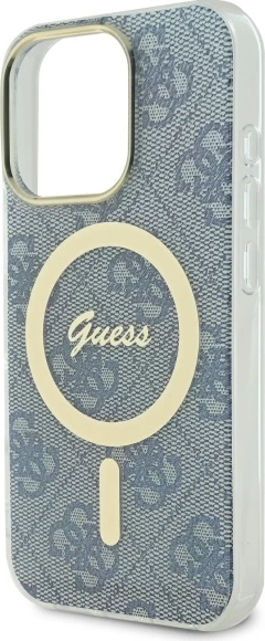 Mbështjellës Guess IML 4G MagSafe për iPhone 16 Pro Max, Blu