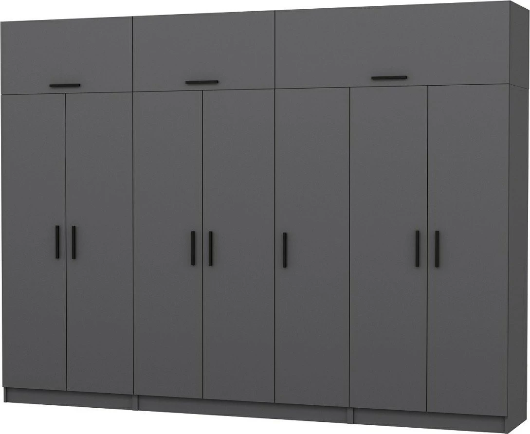 Dollap Skye Decor, ngjyrë antracit, 315x235x52 cm