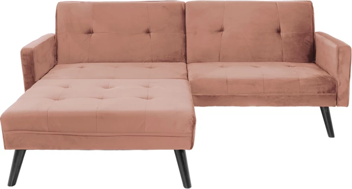 Divan-krevat Dream me tabure kadife ngjyrë mollë e kalbur 209x157x80m