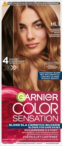 Ngjyrë për flokë për femra Garnier Color Sensation HL1 Blond Gështenjë, 1 copë
