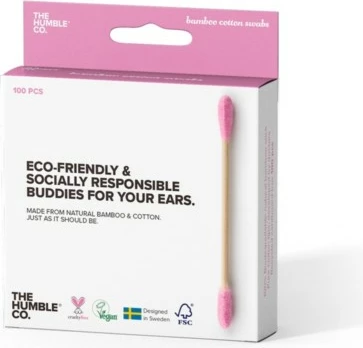 Bastunë pambuku Humble 100 copë rozë