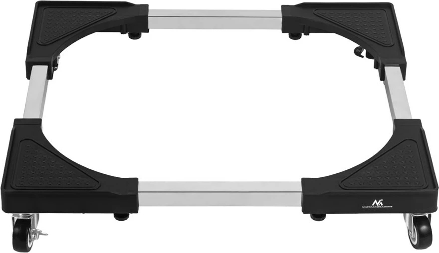 Mbajtës universal me rrota Maclean MC-119 për lavatriçe, frigoriferë, pjatalarëse, 700-900mm, deri 200kg, i zi