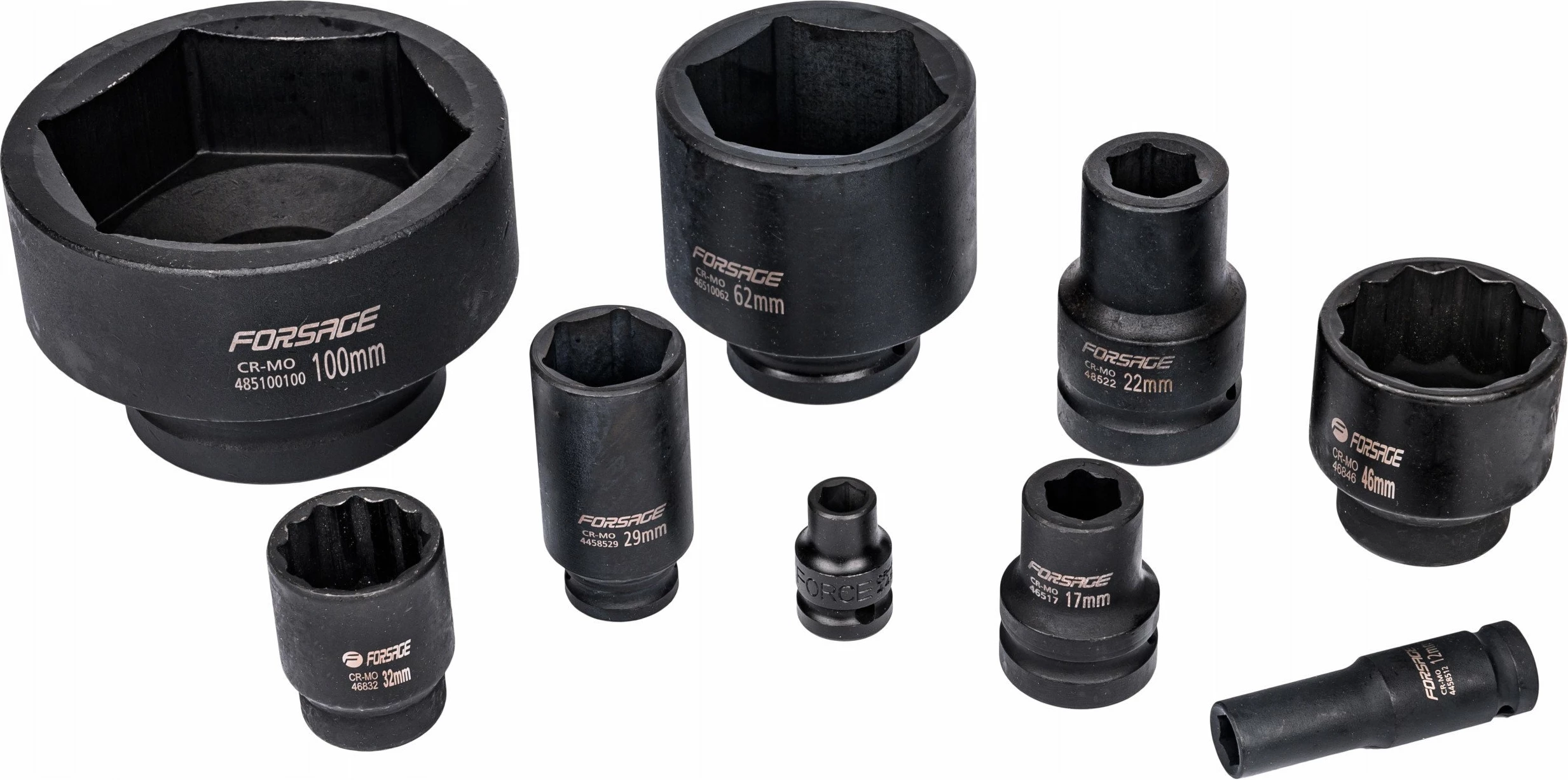 Kokë impakti Forsage 48510075 1\" 75mm Hex, e zezë, 1 copë