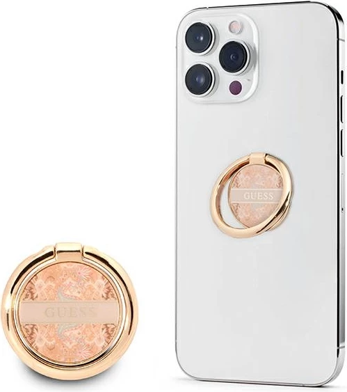 Mbajtës unazë për celular Guess Paisley, metalik, ari