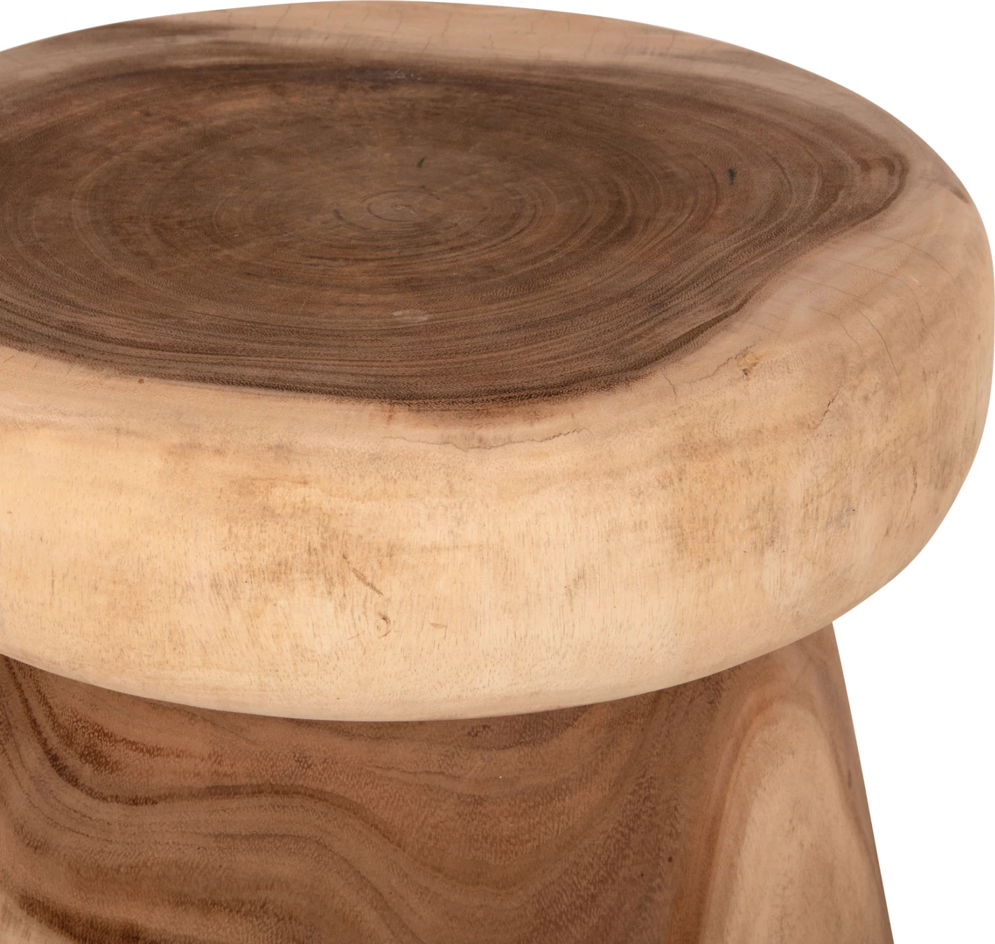 Tavolinë anësore e rrumbullakët CUPRE, dru SUAR, ngjyrë natyrale, FH9793, Φ43x46H cm
