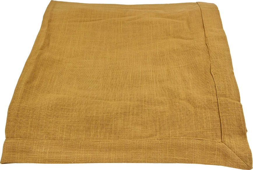 Mbulese tavoline ngjyrë mustard, pambuk, 220x140cm