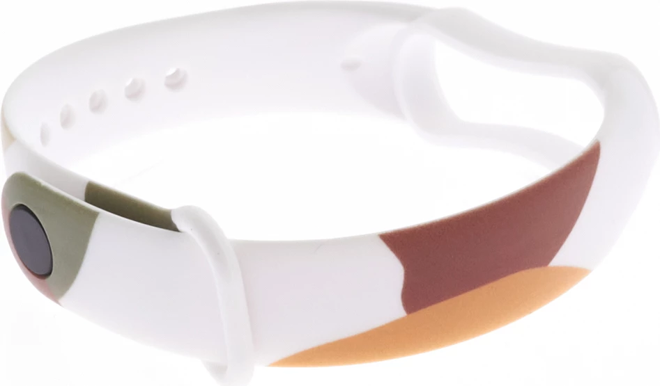 Rrip silikoni Hurtel Strap Moro për Xiaomi Mi Band 5/6, kamuflazh, Bardhë/Bezhë/Portokalli/E Kuqe