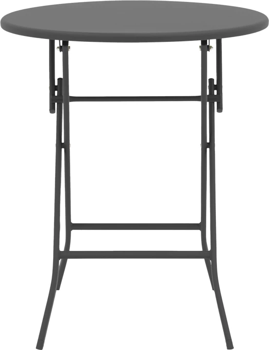 Tavolinë me karrige për terasë, metalike, ngjyrë antracit, Albero-Tade, 60x70cm