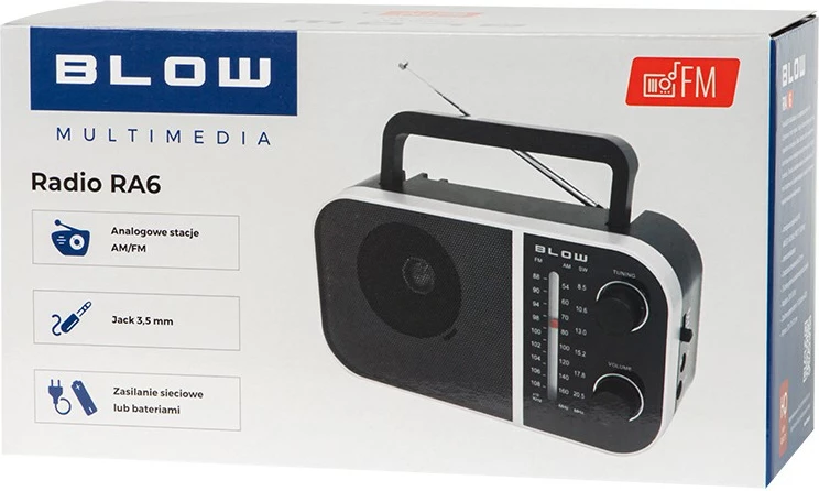 Radio portabile BLOW RA6, AM/FM, Mono, E zezë