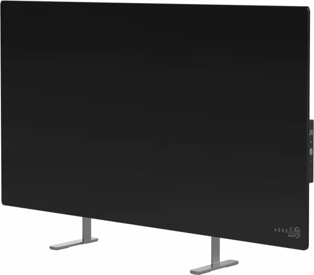 Ngrohës smart AENO Premium Eco AGH0004S 700W, xham i temperuar, infra të kuqe + konveksion, Wi‑Fi, LED display, prizë EU, i zi
