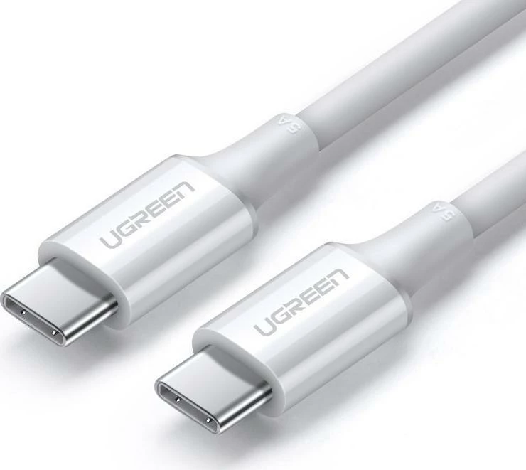 Kabllo USB-C në USB-C Ugreen US300 2 m PD 100W 5A e bardhë