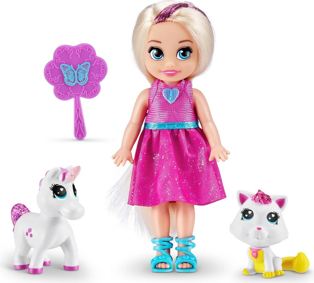 Kukull princeshë ZURU Sparkle Girlz 100522 me kafshë lodër, 12 cm