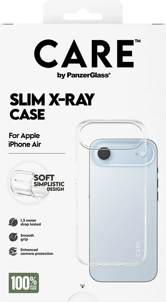 Mbështjellës PanzerGlass CARE fashionable X-Ray Soft Basic për iPhone Air, transparent