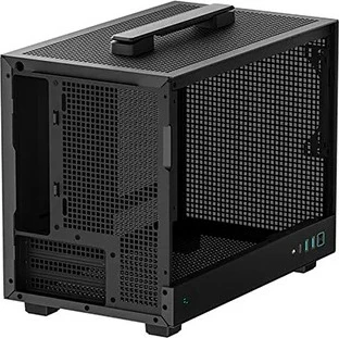 Kasë DeepCool CH160, Mini-ITX, xham i temperuar, SFF, e zezë