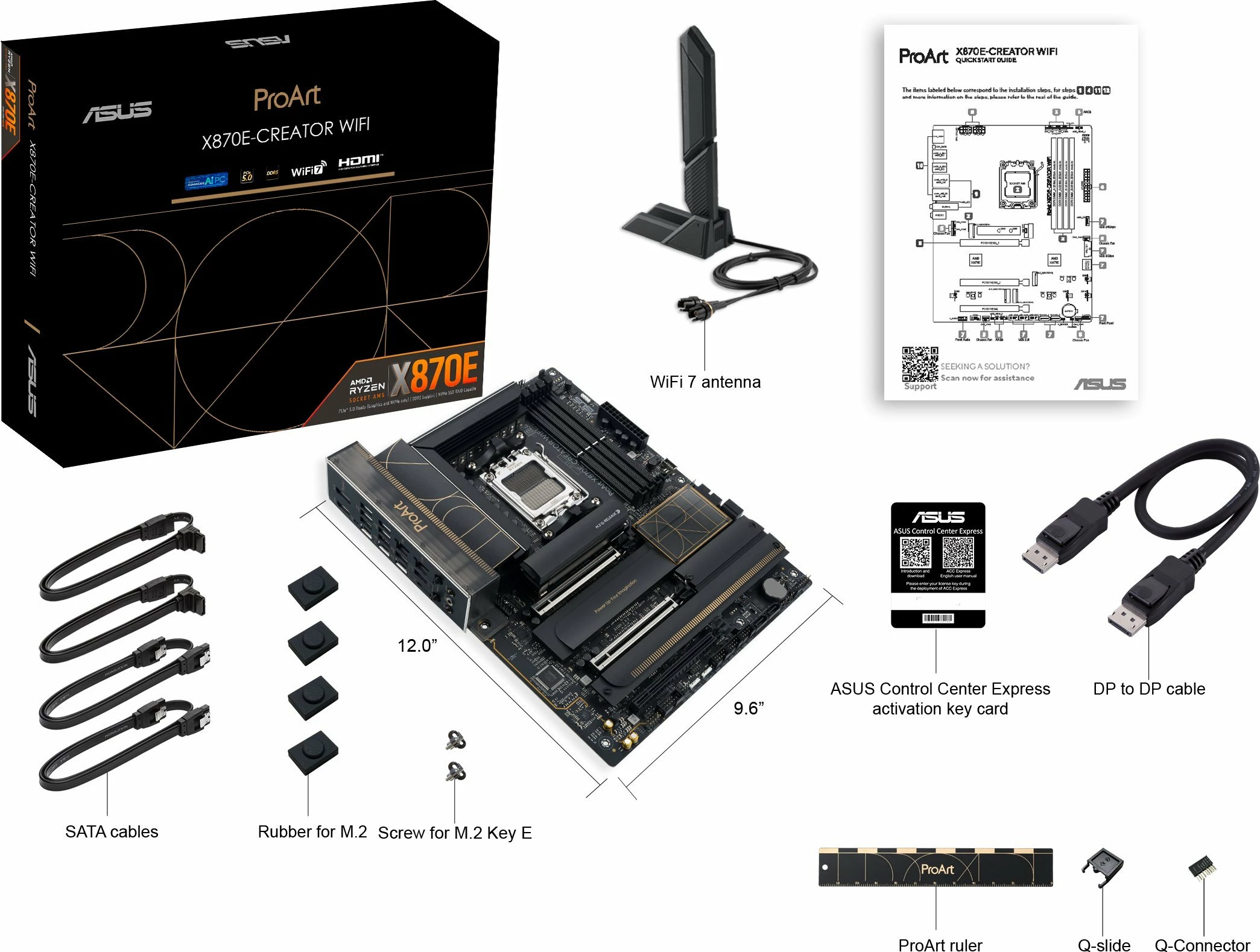 Pllakë amë Asus ProArt X870E-CREATOR WIFI, ATX, DDR5, Wi‑Fi 7, Bluetooth 5.4