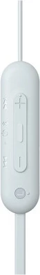 Kufje SONY WI-C100W, wireless, Bluetooth, 25 orë, të bardha