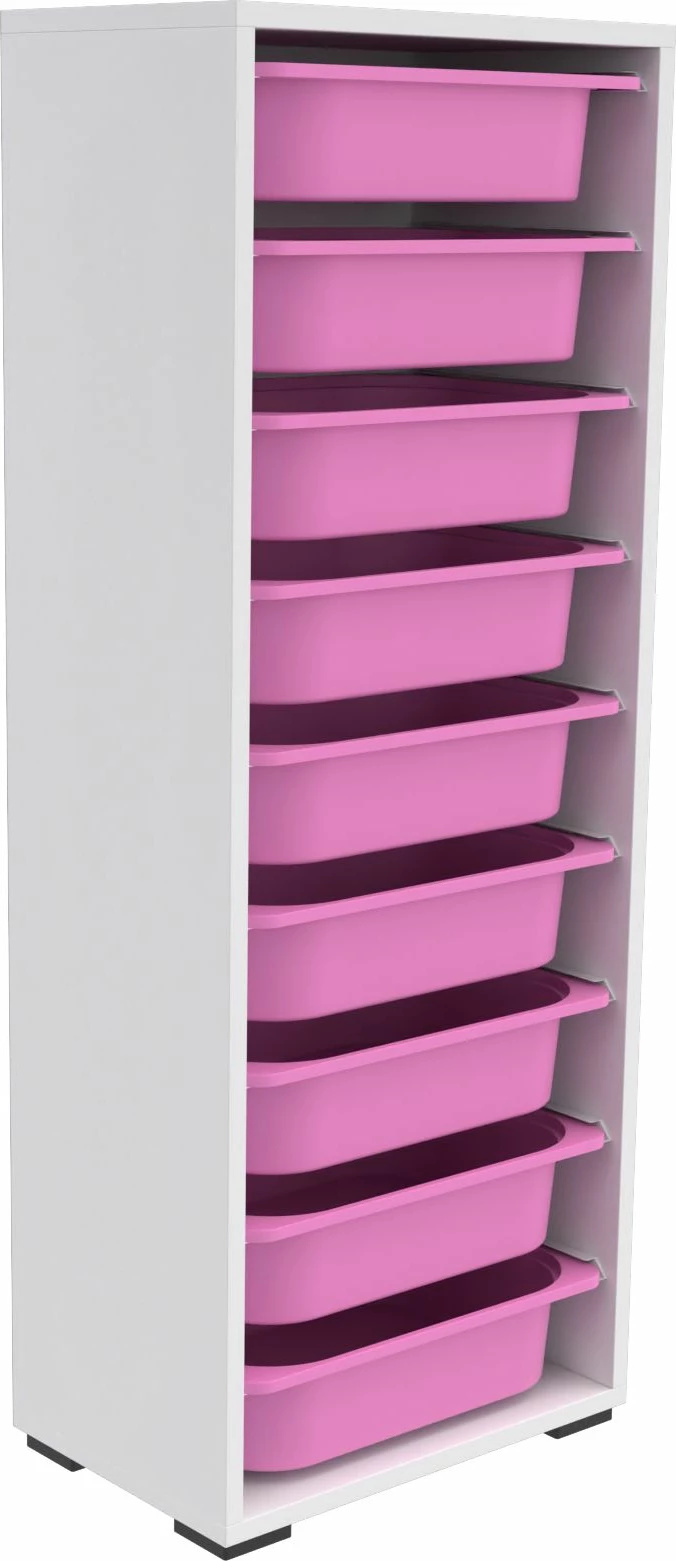 Dollap multifunksional Hanah Home, Zola 9N, i bardhë, rozë