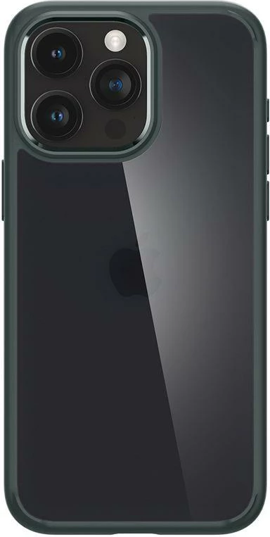 Mbështjellës Spigen Ultra Hybrid për iPhone 15 Pro Max, Gjelbër e errët