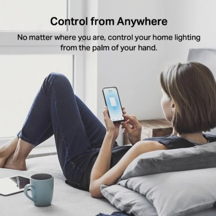 Switch i mençur i dritës TP-LINK Tapo S220, 2-gang 1-way, i bardhë
