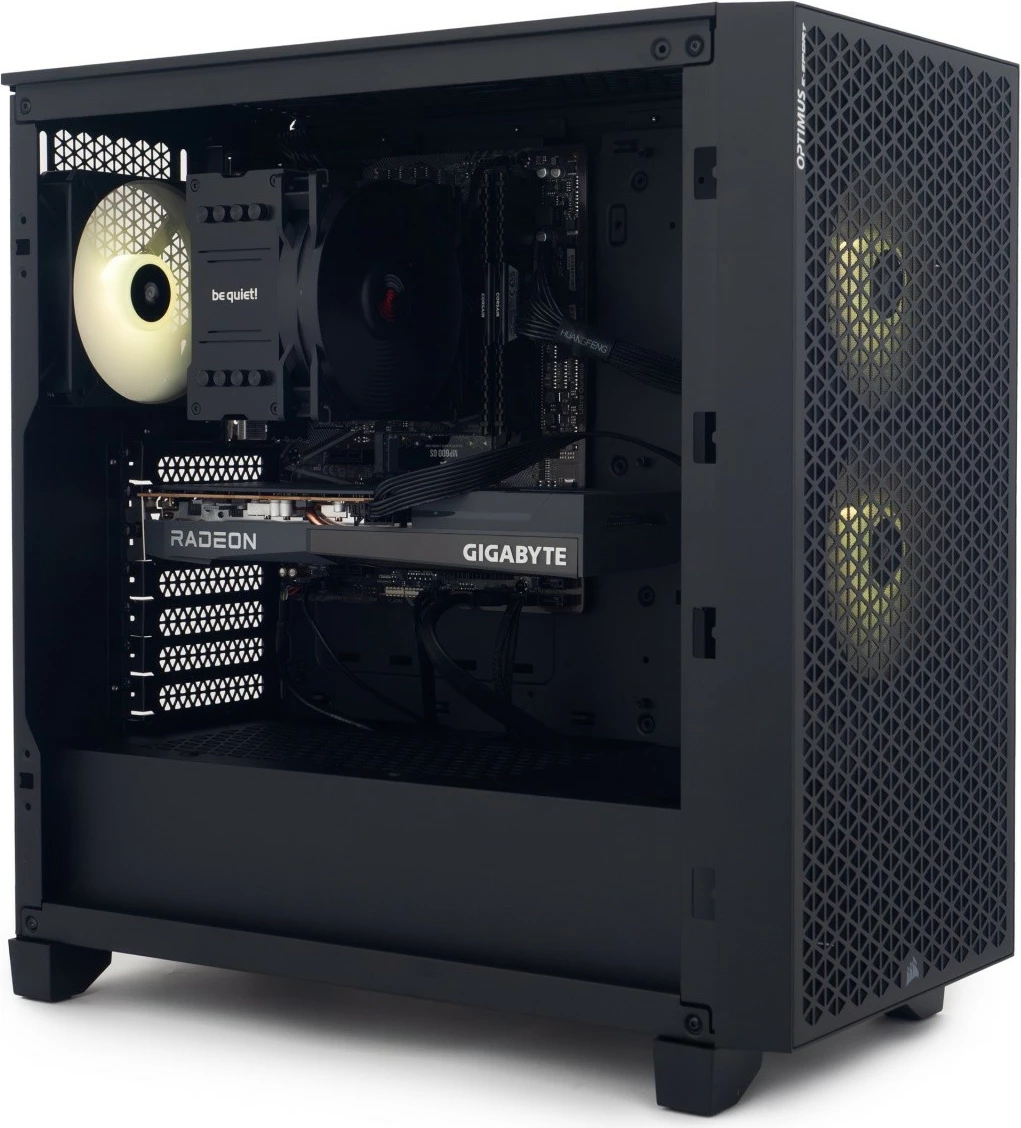 Kasë OPTIMUS E-Sport GA520T-CR2, Ryzen 5 5600X, 16 GB RAM, 1 TB SSD, Radeon RX 7600, e zezë