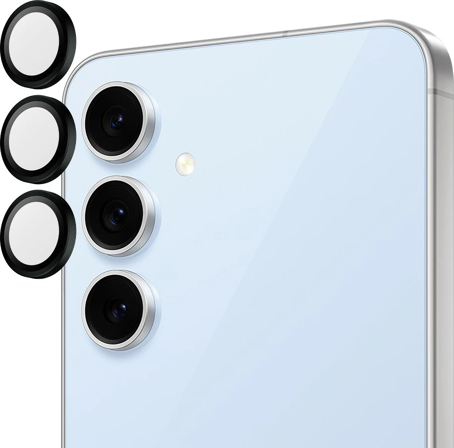 Mbështjellës lente PanzerGlass për Samsung Galaxy S24 FE, i zi
