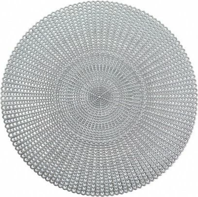 Nënpjatë rrethore Zeller Cut Out 41 cm, PVC, argjend