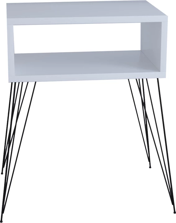 Komodinë Naida, ngjyrë e bardhë, 45x30x57cm