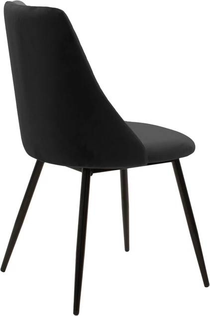 Karrige Giselle, kadife e zezë, këmbë të zeza