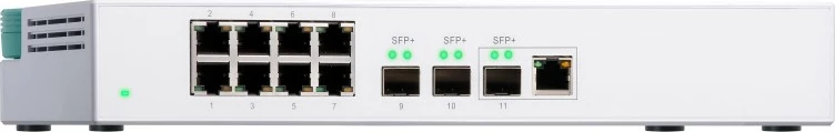 Switch QNAP QSW-308-1C, 8 porte Gigabit, 3 porte SFP+, i bardhë