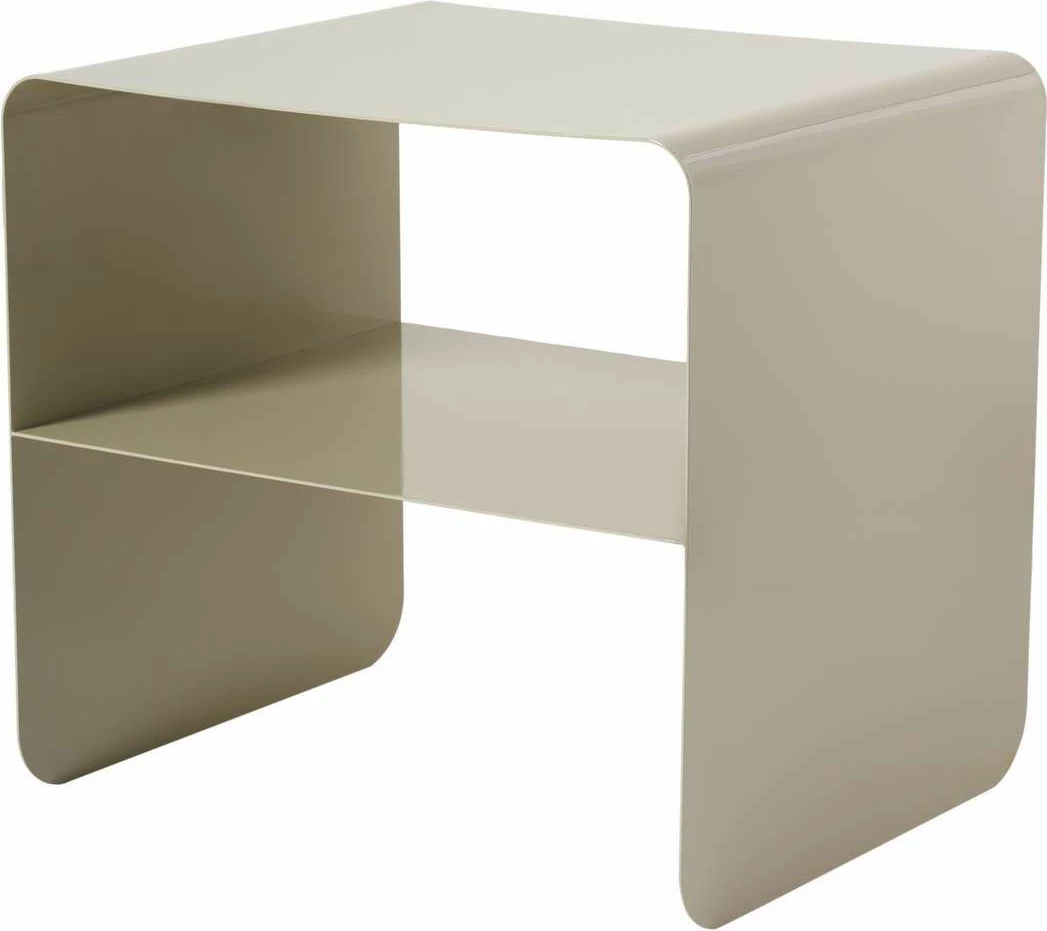 Tavolinë anësore metalike, ngjyrë taupe, Skye Decor, SHB-013-B