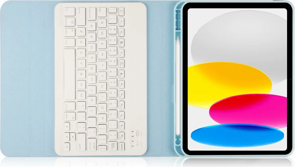 Mbështjellës me tastierë Tech-Protect SC Pen për iPad 10.9" (2022), kaltër e lehtë