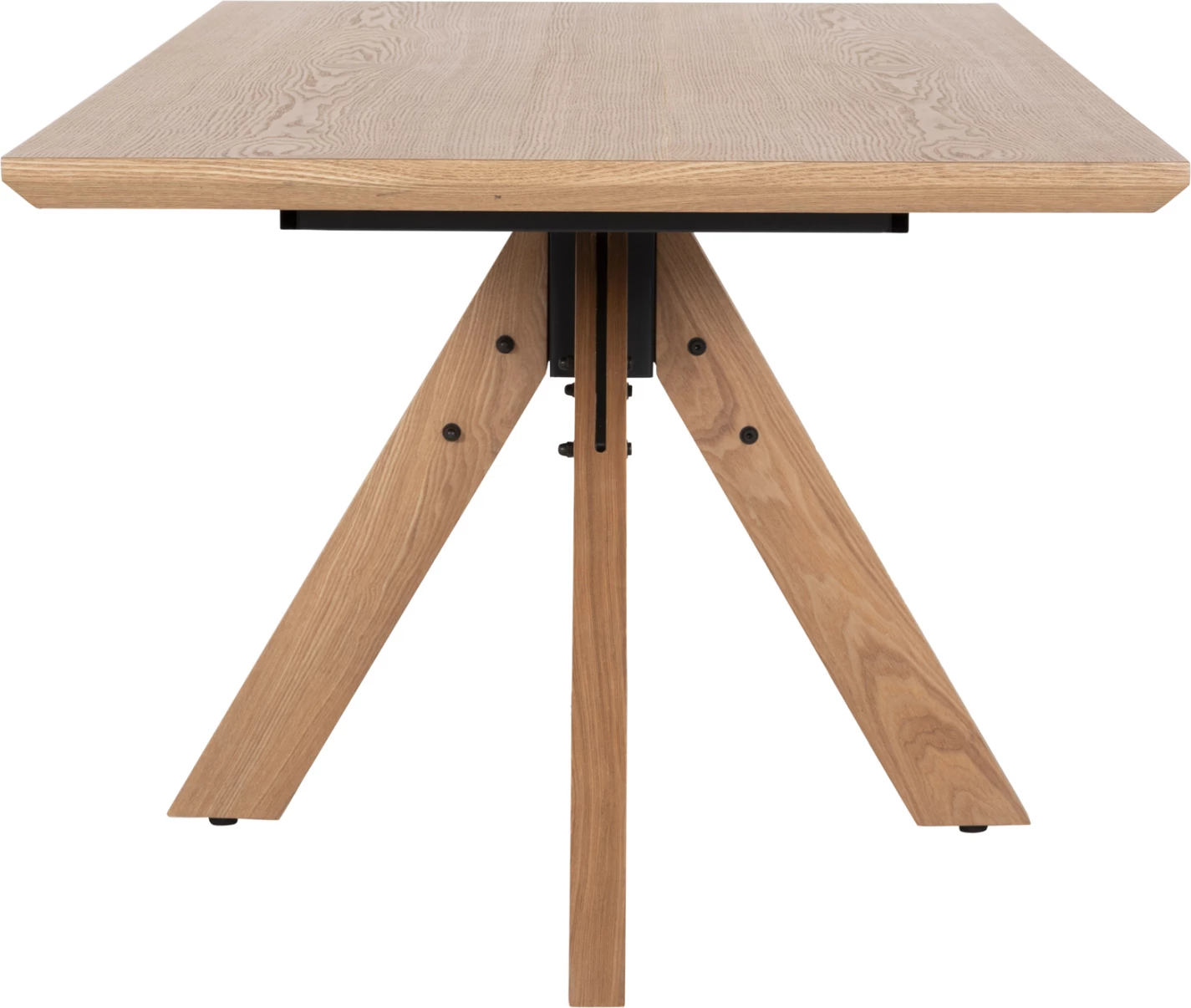 Tavolinë ngrënieje PAOLO FH9853 MDF me furnir druri Mançurian-këmbë druri gome të ngurtë-ngjyrë lisi 180x90x75H cm