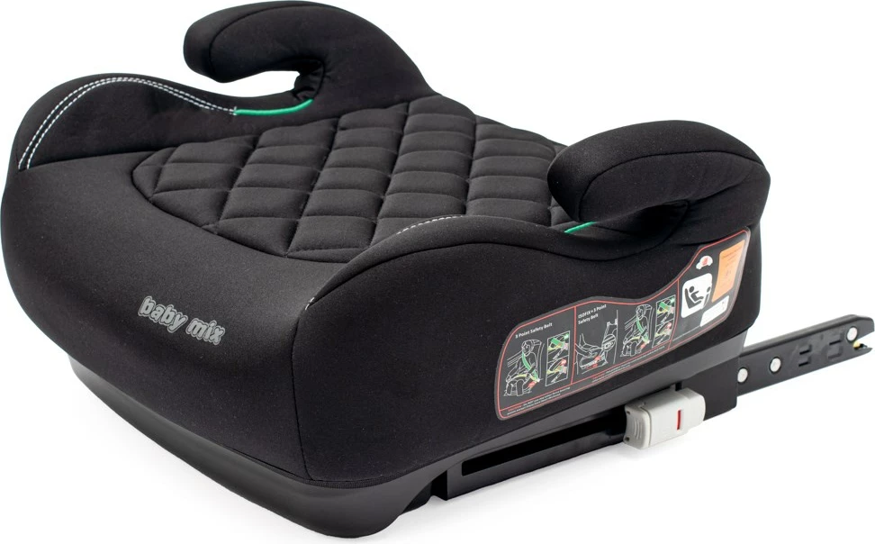Sedilje auto për fëmijë, BABY MIX, Hero Plus ISOFIX i-Size, 125-150 cm, R129, e zezë