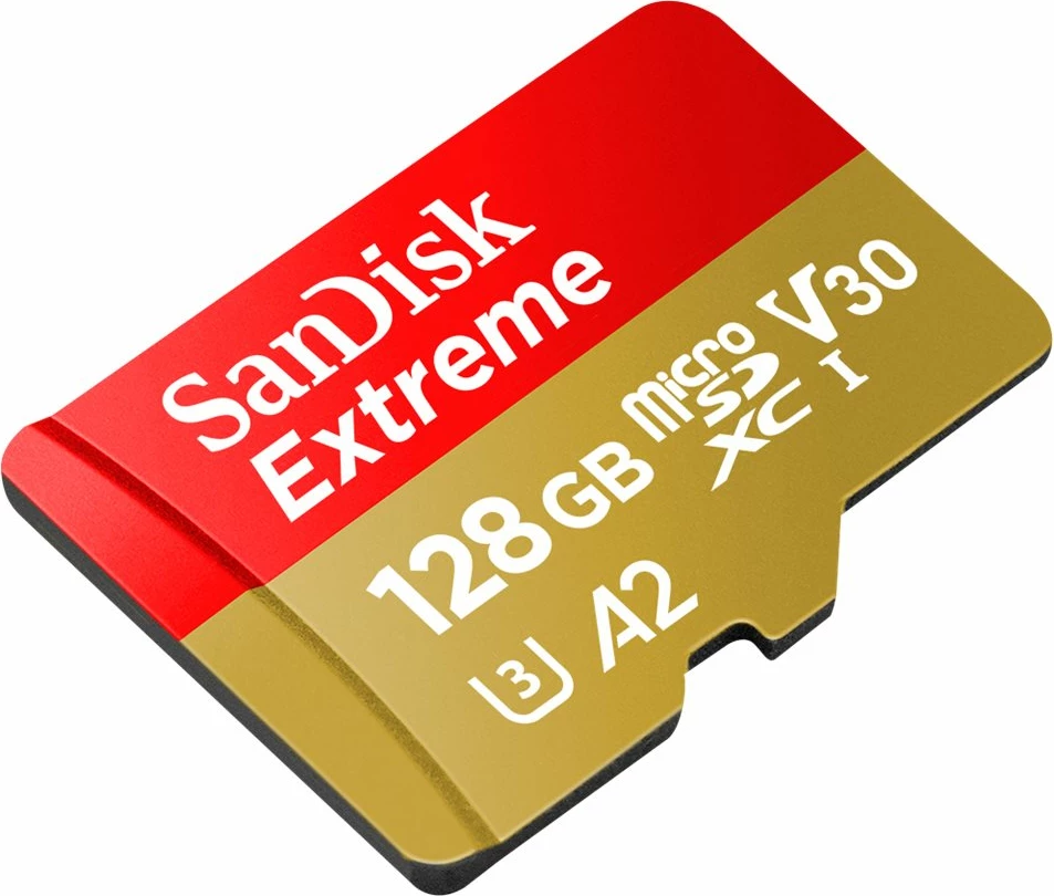 Kartë memorie SanDisk Extreme 128GB microSDXC, me adapter