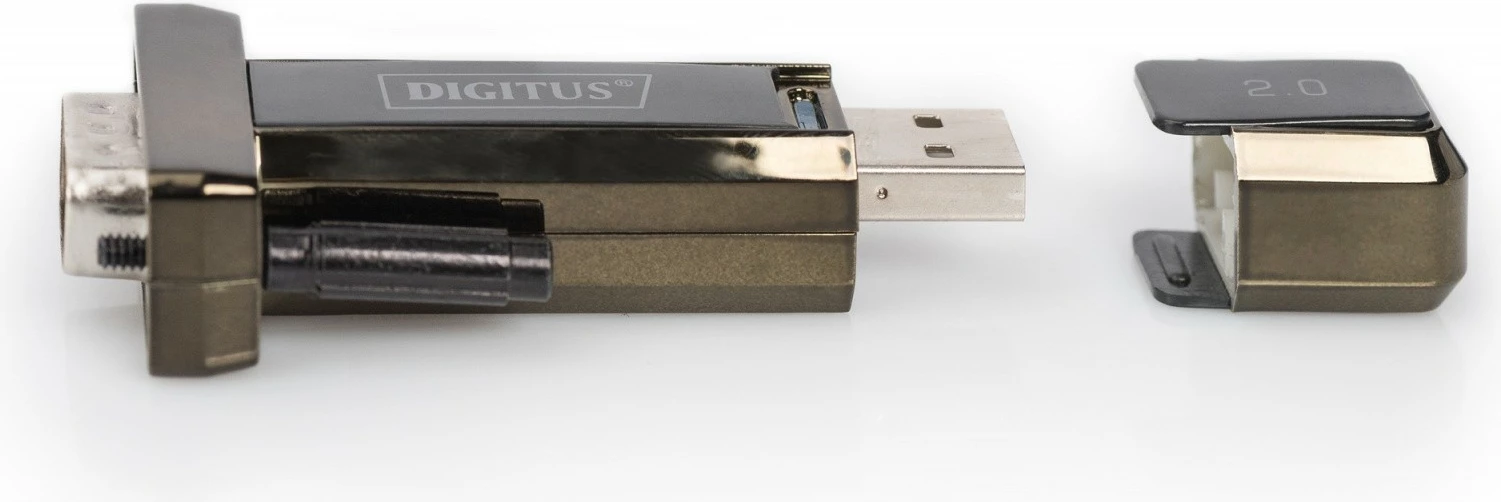 Adapter USB 2.0 në RS232 Digitus DA-70156, 80cm, Zi