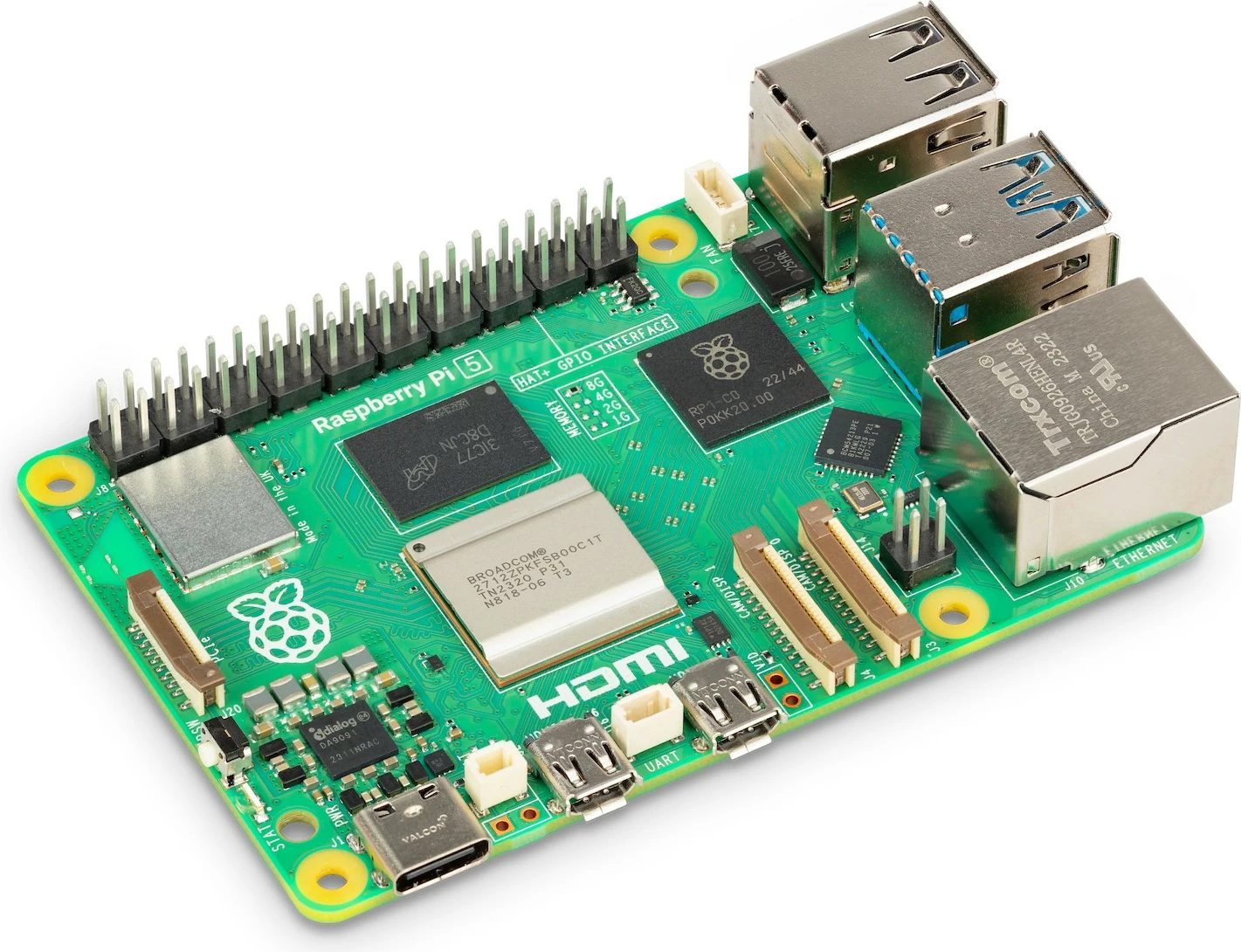 Kompjuter Raspberry Pi 5, 16GB RAM, ARM Cortex-A76, jeshile