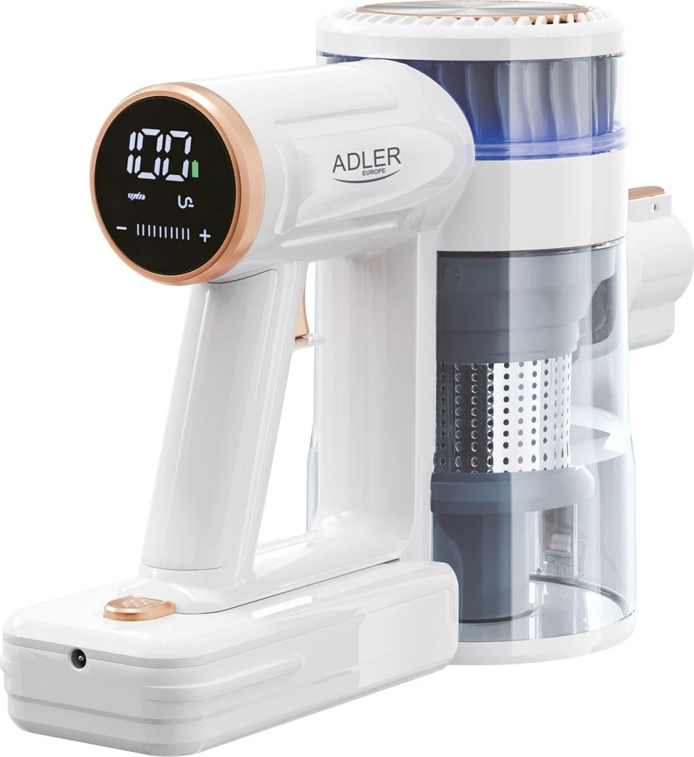Fshesë me korrent pa kabllo Adler AD 7079, 0.4L, 2200 mAh, E bardhë