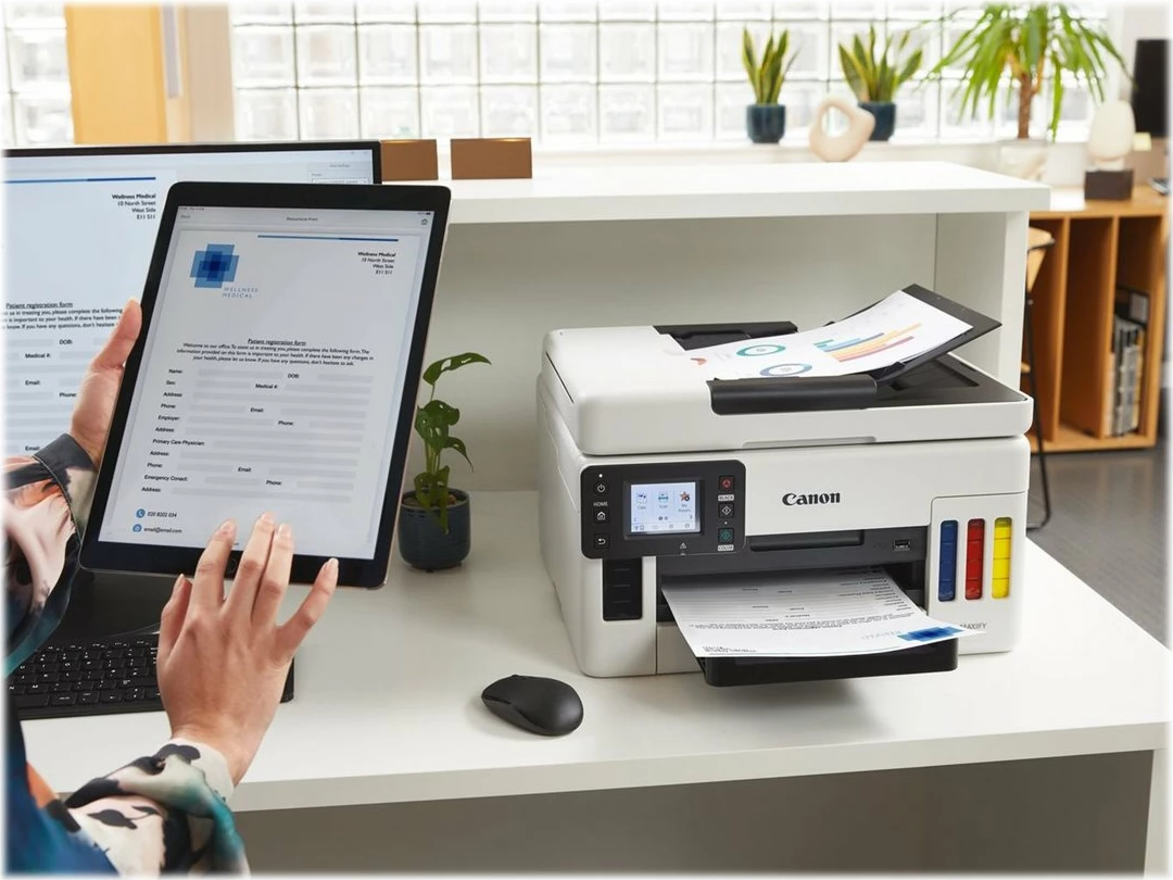 Printer multifunksional Canon PIXMA GX6040, MegaTank, A4, Wi-Fi, i bardhë